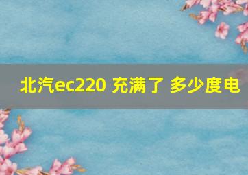 北汽ec220 充满了 多少度电